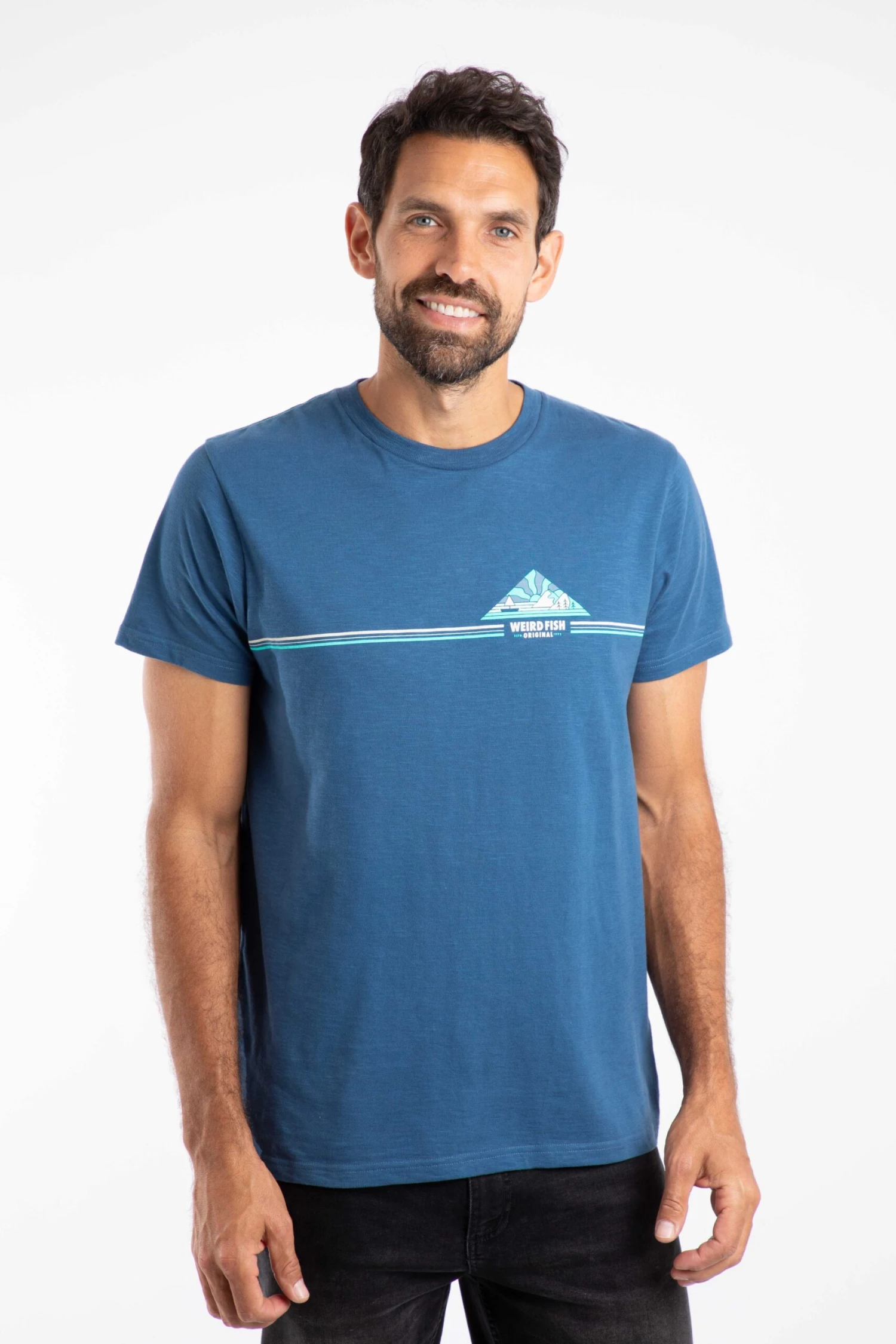 Pyramid Vista Chest Stripe Graphic T-Shirt Ensign Blue 3 Pyramid Vista Chest Stripe Graphic T-Shirt Ensign Blue