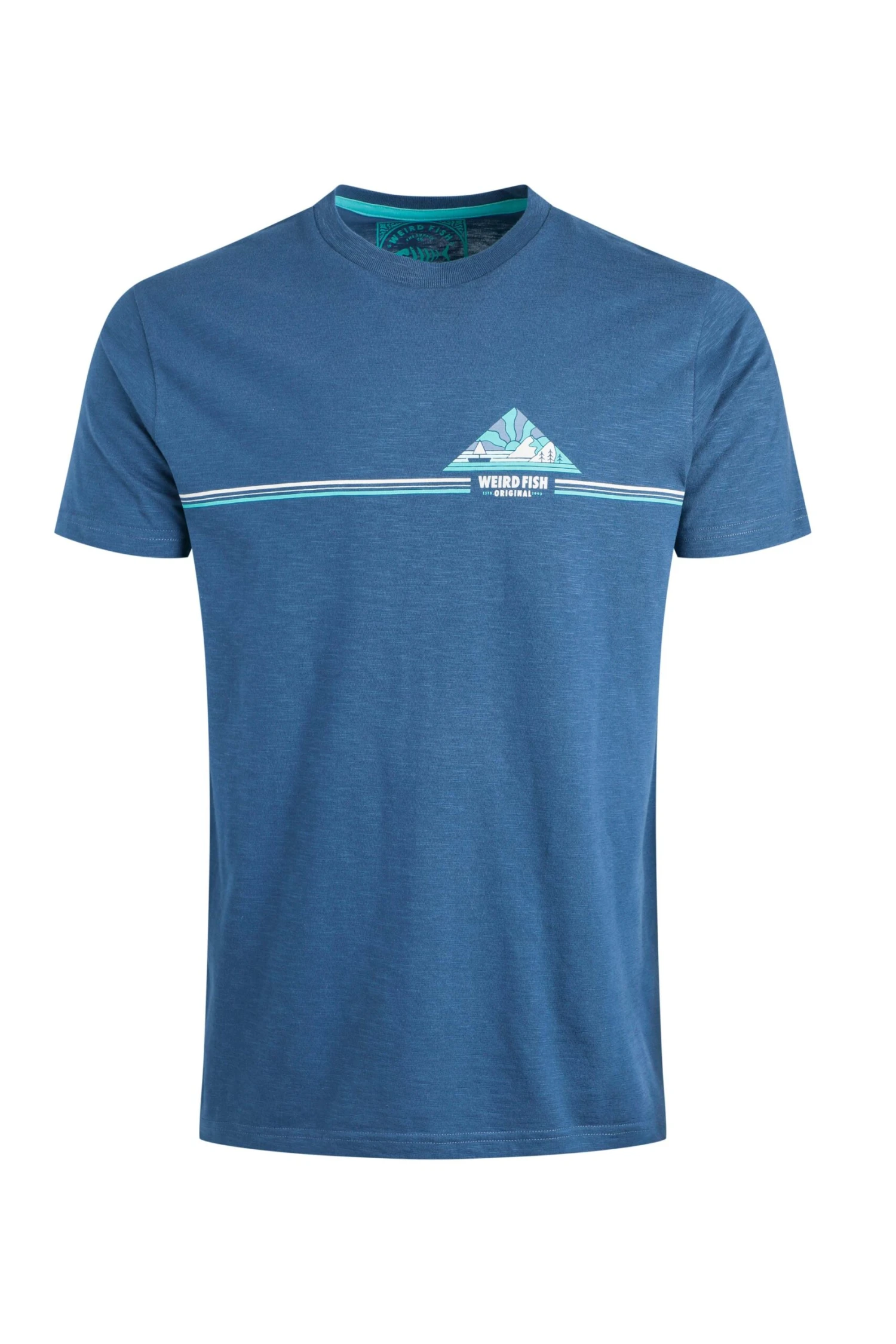 Pyramid Vista Chest Stripe Graphic T-Shirt Ensign Blue 4 Pyramid Vista Chest Stripe Graphic T-Shirt Ensign Blue - Image 2
