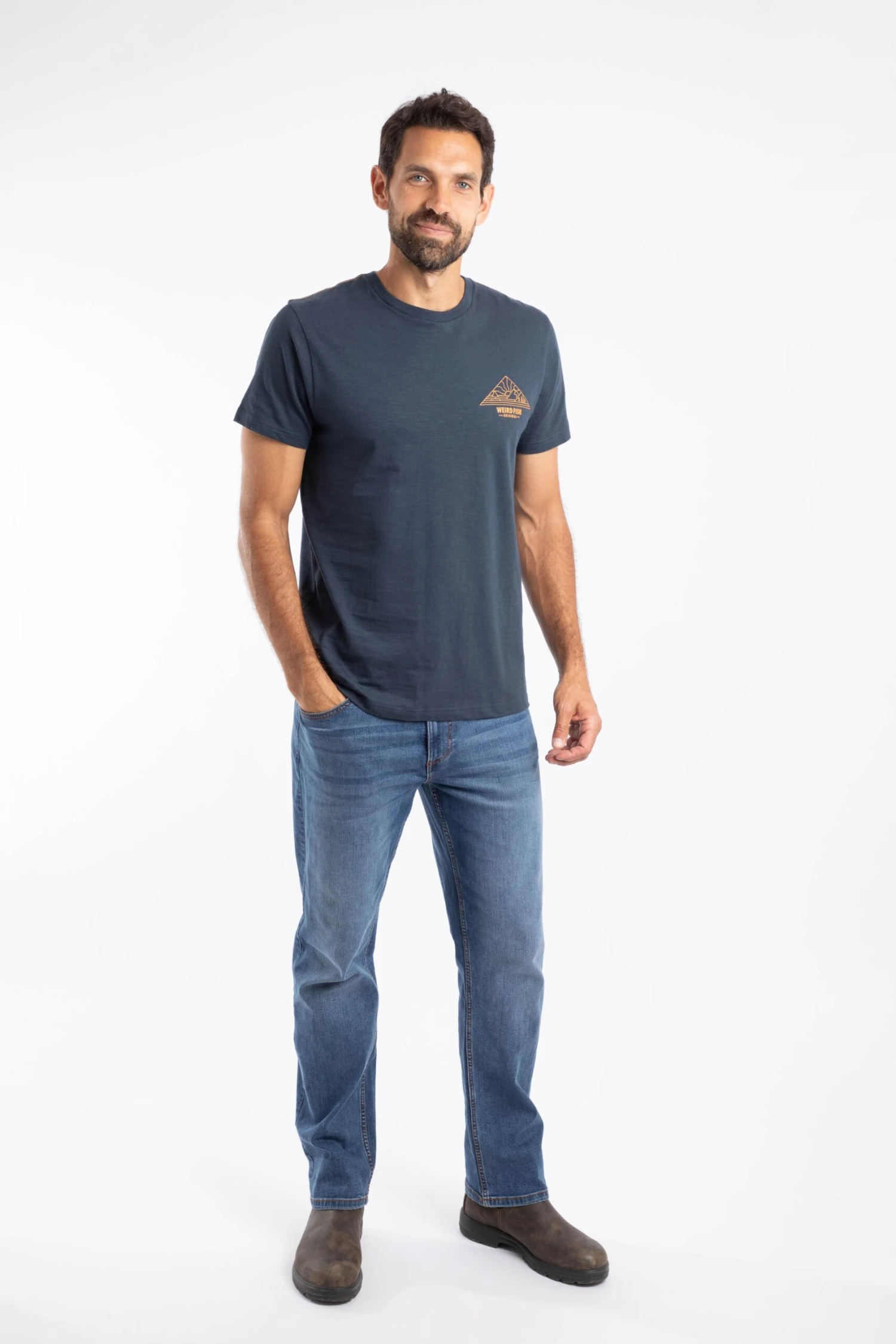 Pyramid View Back Print Graphic T-Shirt Navy 6 Pyramid View Back Print Graphic T-Shirt Navy - Image 4