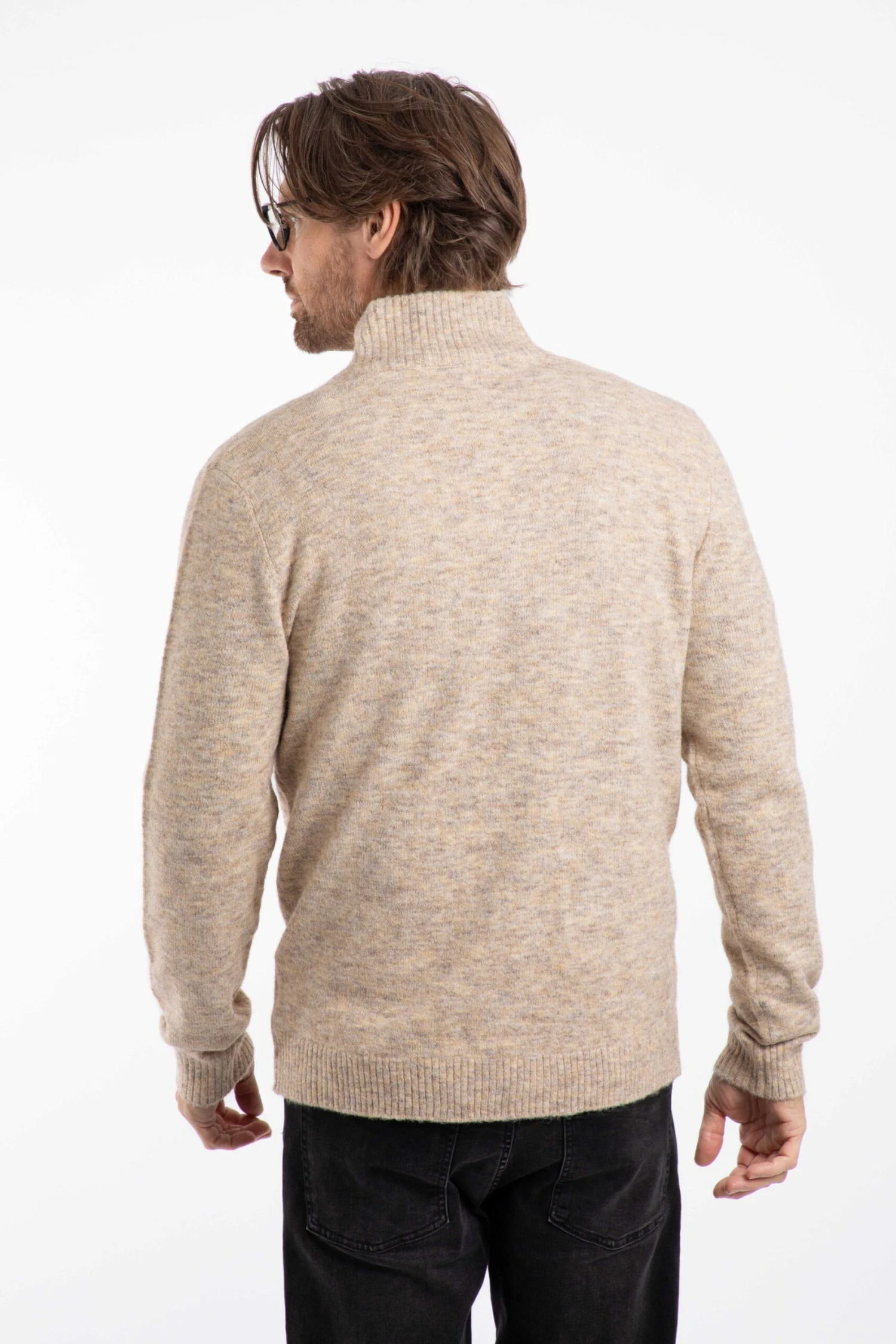 Altwood 1/4 Zip Jumper Ecru 5 Altwood 1/4 Zip Jumper Ecru - Image 3