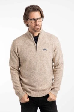 Altwood 1/4 Zip Jumper Ecru 12 Altwood 1/4 Zip Jumper Ecru -Everyday Luxe 127404