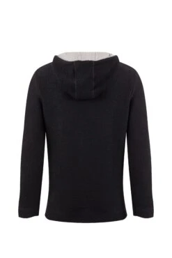 Bakersfield Button Neck Macaroni Hoodie Black 14 Bakersfield Button Neck Macaroni Hoodie Black -Everyday Luxe 127556