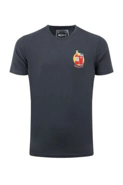 Old Speckled Fin Back Print Artist T-Shirt Navy -Everyday Luxe 127604