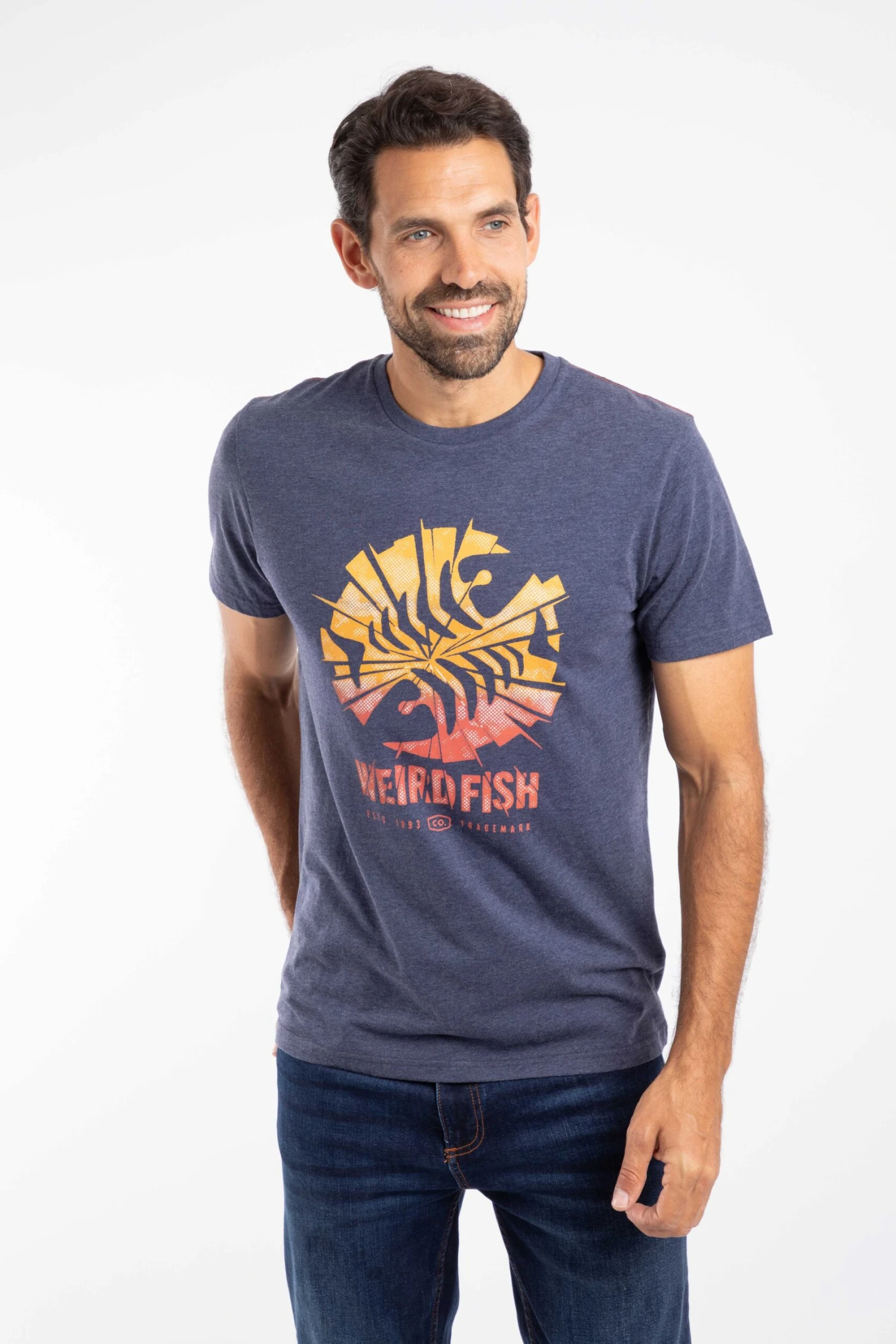 Shatter Front Print Graphic T-Shirt Dark Blue 3 Shatter Front Print Graphic T-Shirt Dark Blue