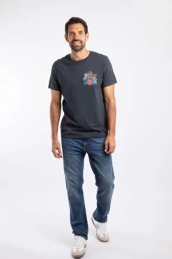 Doctor Hoot Back Print Artist T-Shirt Navy 11 Doctor Hoot Back Print Artist T-Shirt Navy -Everyday Luxe 127653