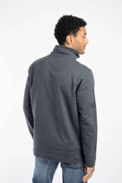 Oakville Eco 1/4 Zip Graphic Sweatshirt Navy -Everyday Luxe 127832