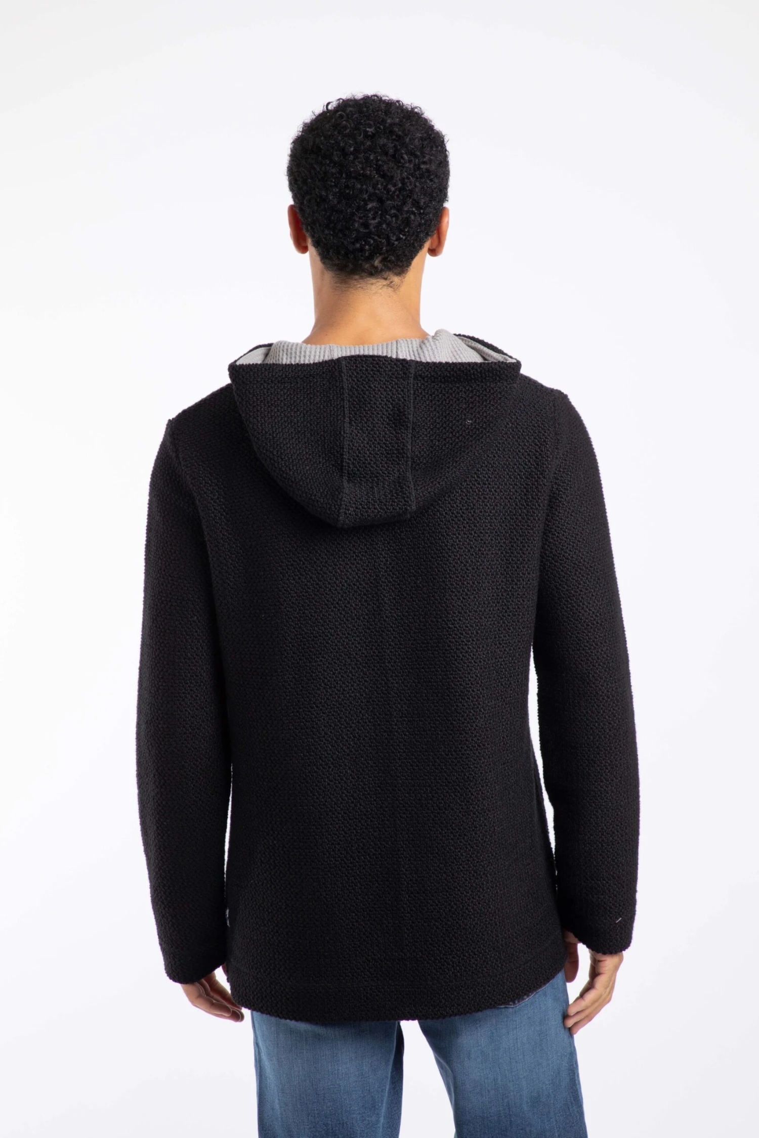 Bakersfield Button Neck Macaroni Hoodie Black 5 Bakersfield Button Neck Macaroni Hoodie Black - Image 3