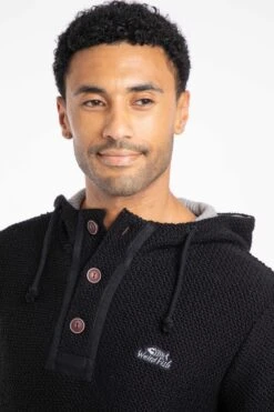 Bakersfield Button Neck Macaroni Hoodie Black 13 Bakersfield Button Neck Macaroni Hoodie Black -Everyday Luxe 127837