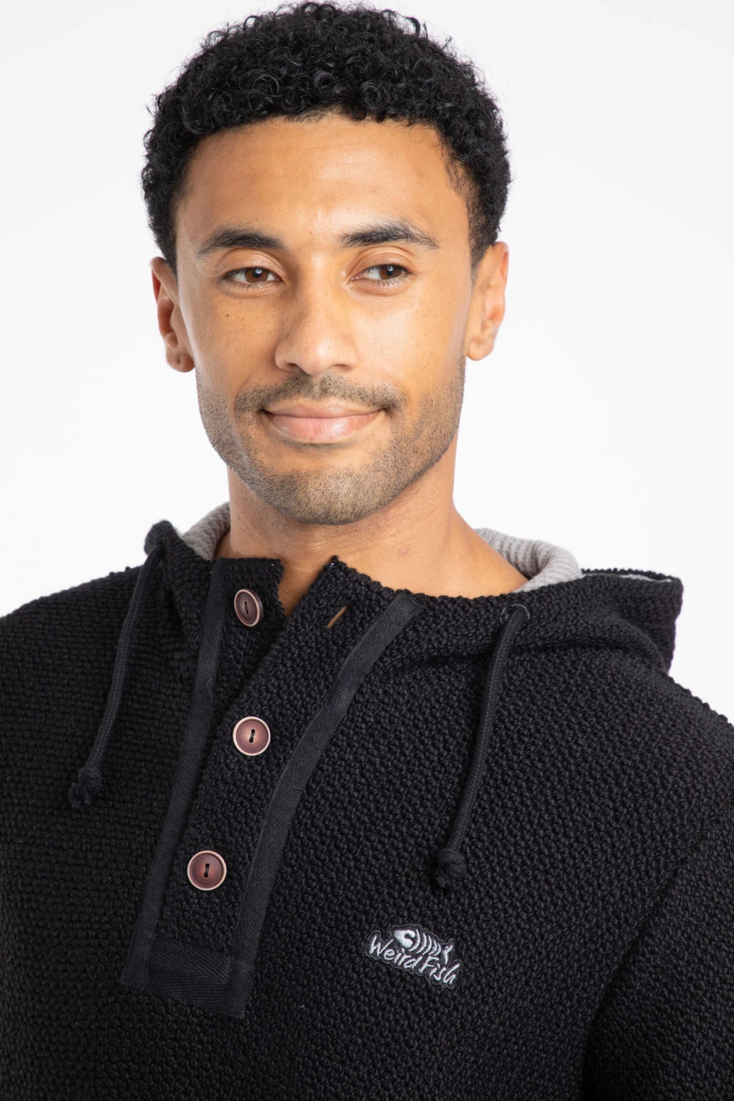 Bakersfield Button Neck Macaroni Hoodie Black 7 Bakersfield Button Neck Macaroni Hoodie Black - Image 5