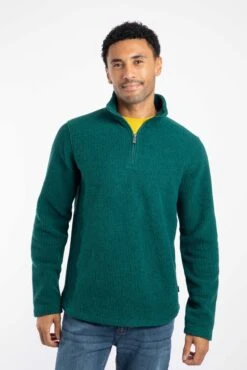 Newport 1/4 Zip Ribbed Fleece Deep Teal