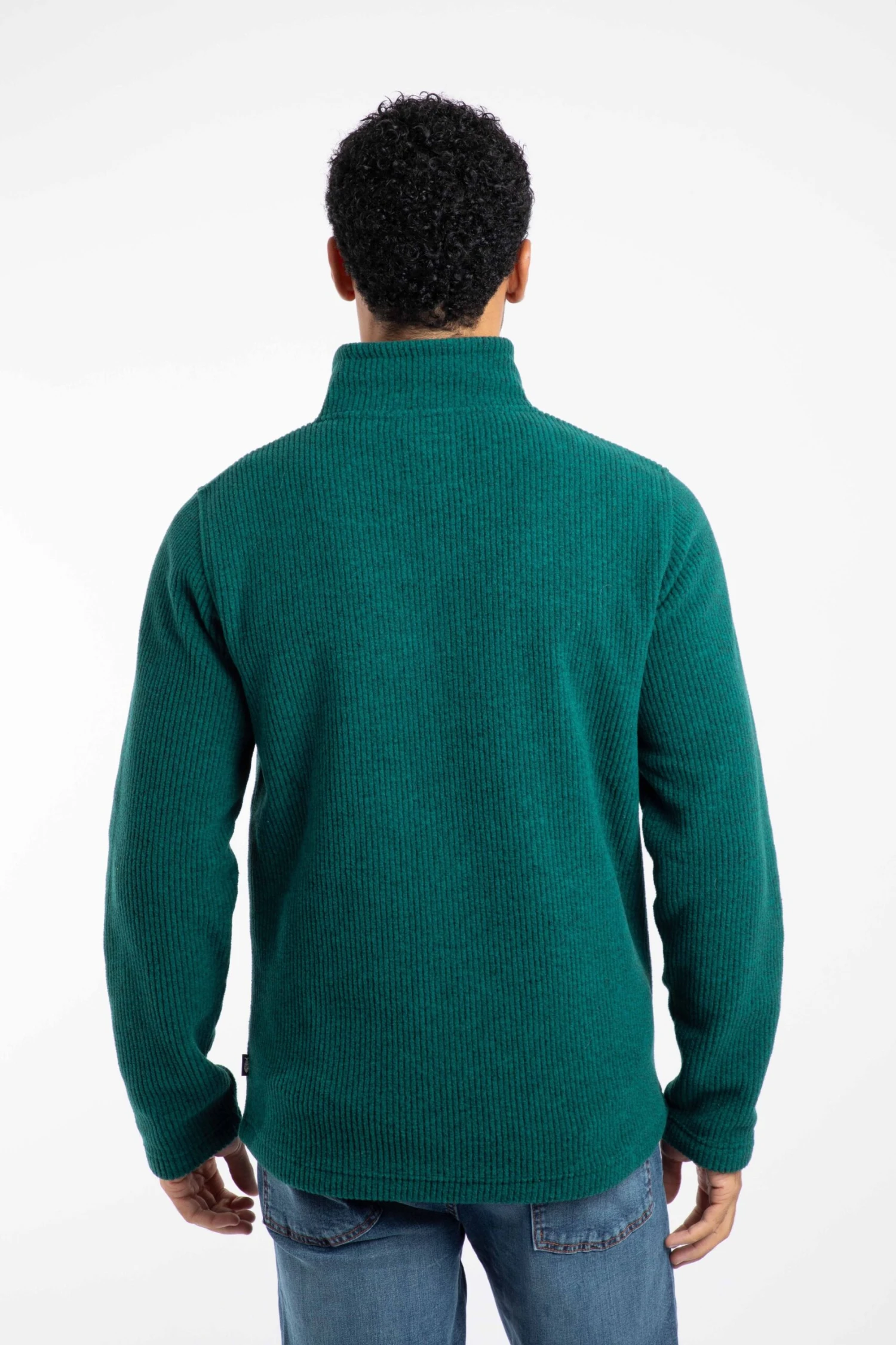 Newport 1/4 Zip Ribbed Fleece Deep Teal 5 Newport 1/4 Zip Ribbed Fleece Deep Teal - Image 3