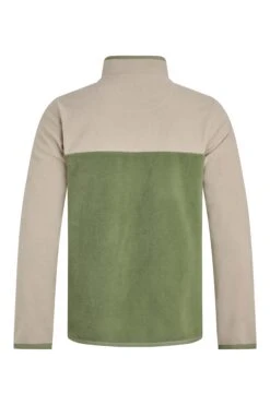 Tristan 1/4 Zip Colour Block Microfleece Artichoke -Everyday Luxe 128195
