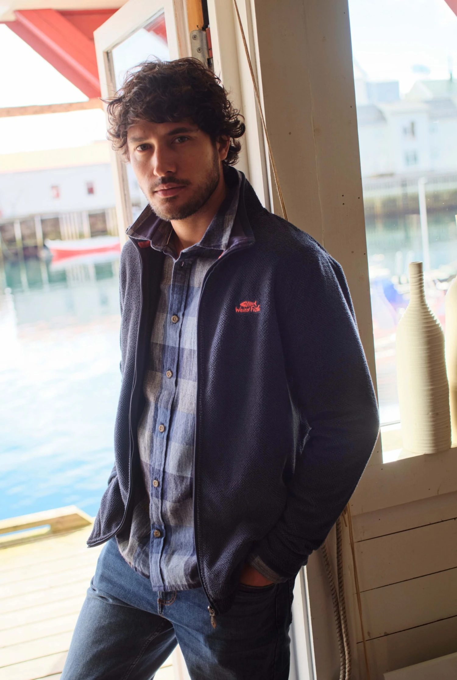 Merrill Full Zip Textured Fleece Midnight 3 Merrill Full Zip Textured Fleece Midnight