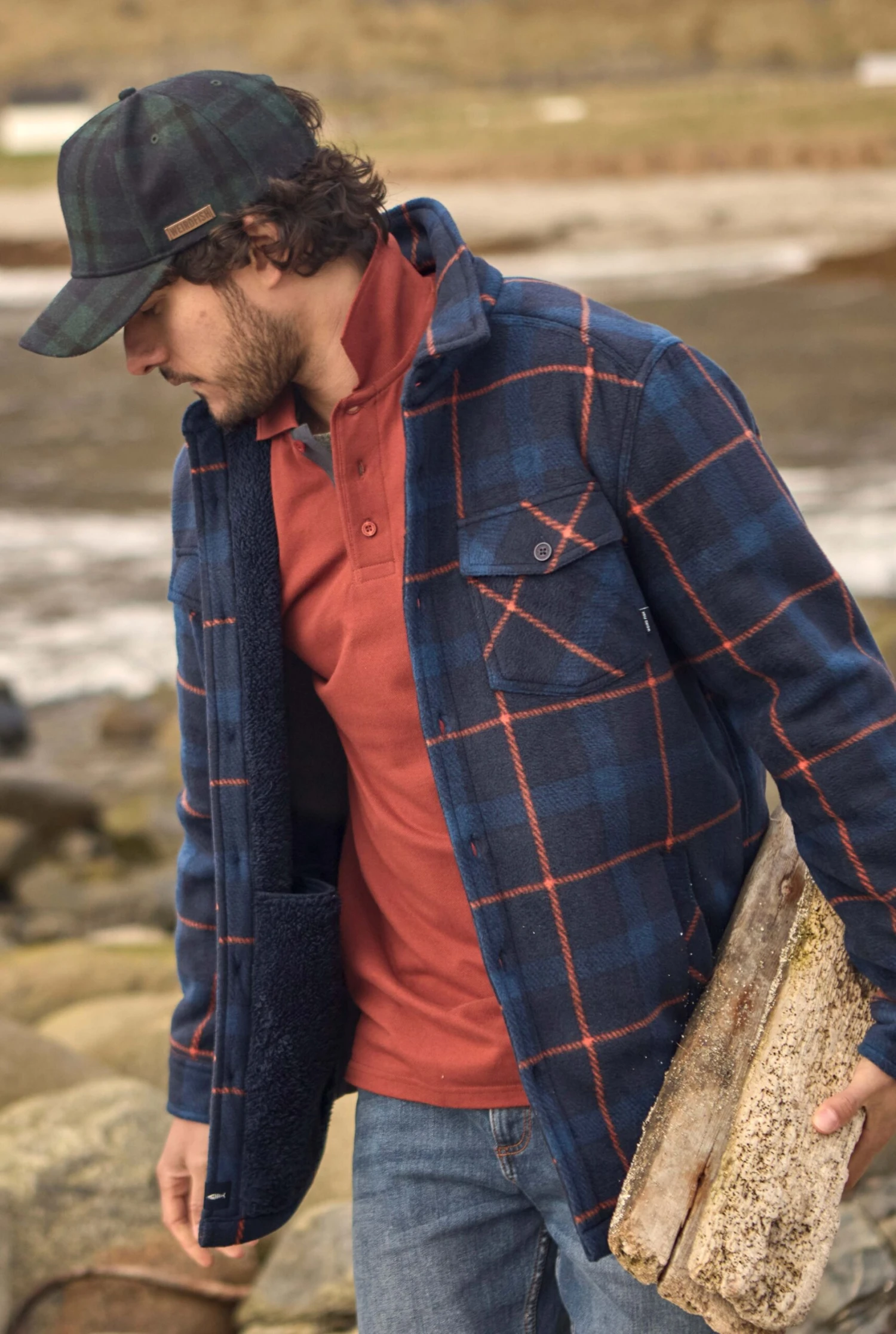 Tyburn Check Fleece Shacket Navy 3 Tyburn Check Fleece Shacket Navy
