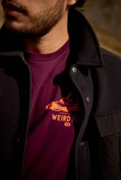 Mountain Valley Back Print Graphic T-Shirt Aubergine -Everyday Luxe 128329