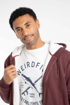 Camborne Borg Lined Full Zip Hoodie Bitter Chocolate 14 Camborne Borg Lined Full Zip Hoodie Bitter Chocolate -Everyday Luxe 128674