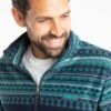 Gilbert 1/4 Zip Printed Microfleece Cedar Green -Everyday Luxe 128963