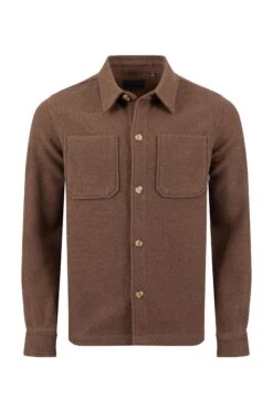Charles Plain Over Shirt Mocha -Everyday Luxe 129132