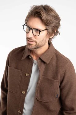 Charles Plain Over Shirt Mocha -Everyday Luxe 129137