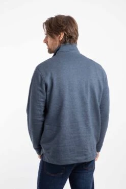 Brampton Branded 1/4 Zip Sweatshirt Navy -Everyday Luxe 129246