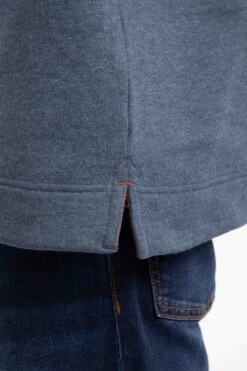 Brampton Branded 1/4 Zip Sweatshirt Navy -Everyday Luxe 129250