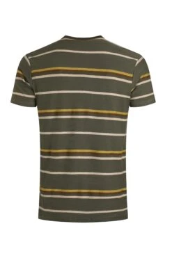 Herne Organic Cotton Stripe T-Shirt Deep Lichen Green 17 Herne Organic Cotton Stripe T-Shirt Deep Lichen Green -Everyday Luxe 129274