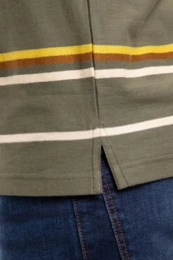 Herne Organic Cotton Stripe T-Shirt Deep Lichen Green 19 Herne Organic Cotton Stripe T-Shirt Deep Lichen Green -Everyday Luxe 129276