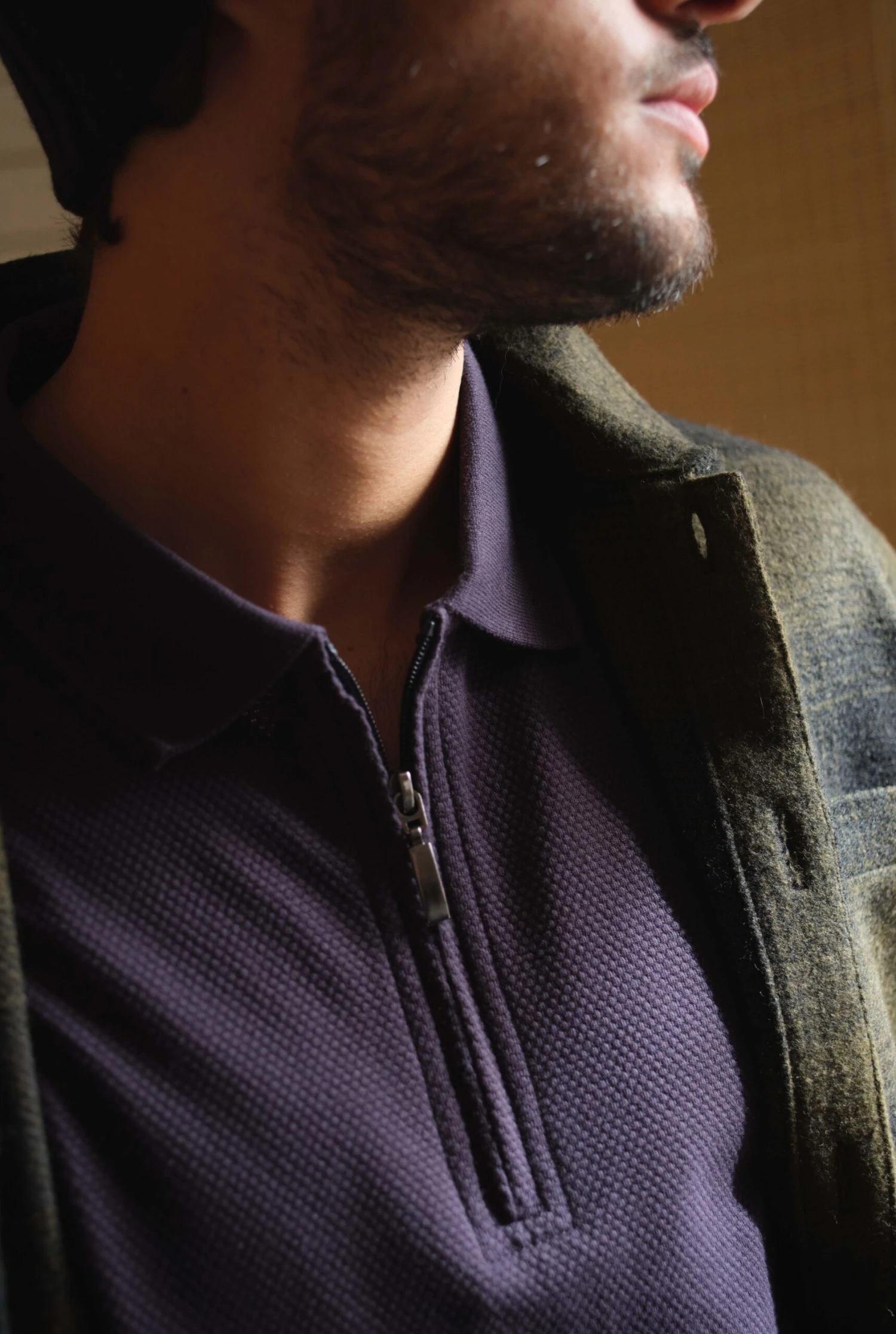 Murray Organic Cotton Half Zip Textured Jersey Polo Midnight 10 Murray Organic Cotton Half Zip Textured Jersey Polo Midnight - Image 8