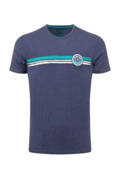 Wave Stripe Graphic T-Shirt Dark Blue 9 Wave Stripe Graphic T-Shirt Dark Blue -Everyday Luxe 129623