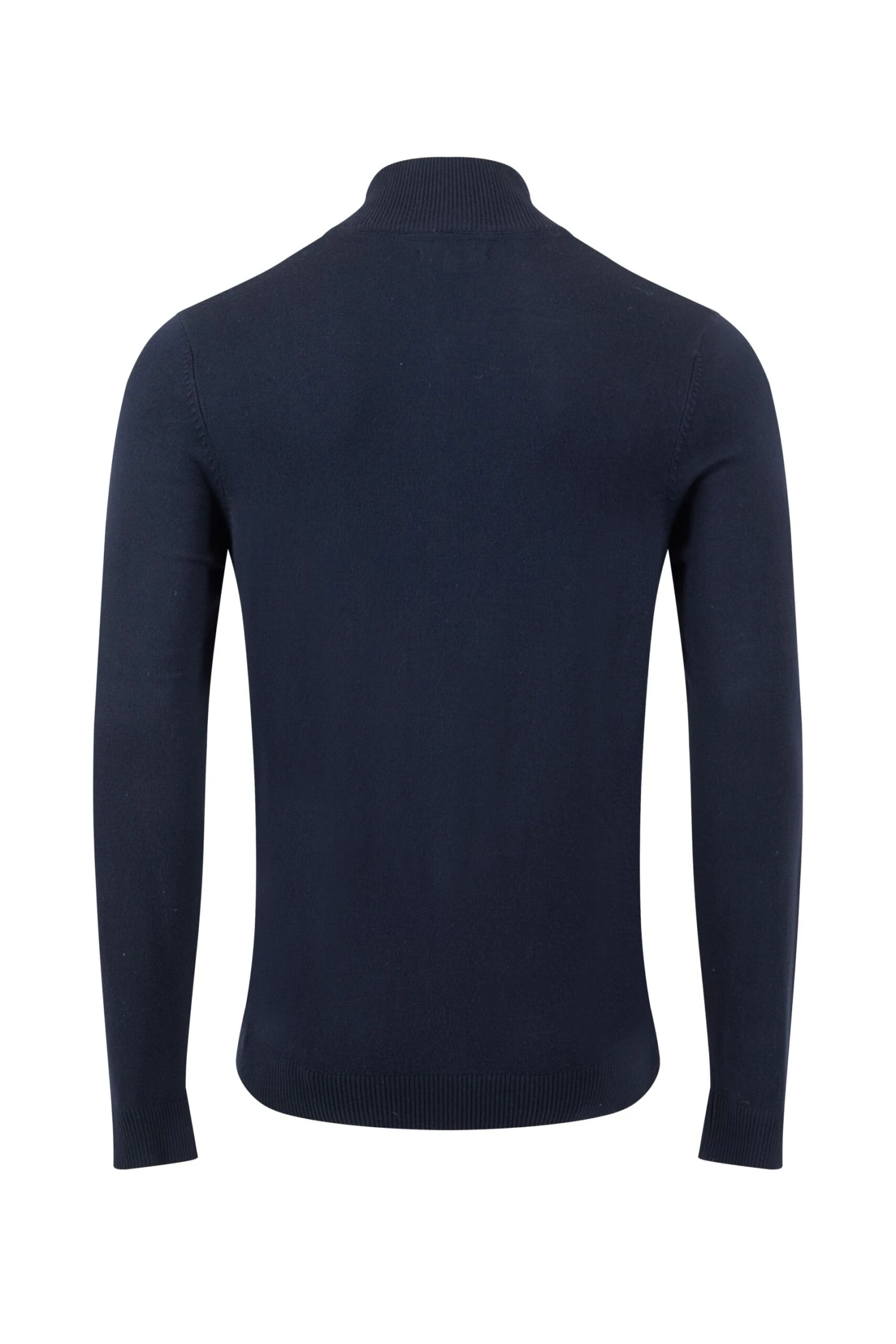 Frederick 1/4 Zip Fine Knit Jumper Midnight 9 Frederick 1/4 Zip Fine Knit Jumper Midnight - Image 7