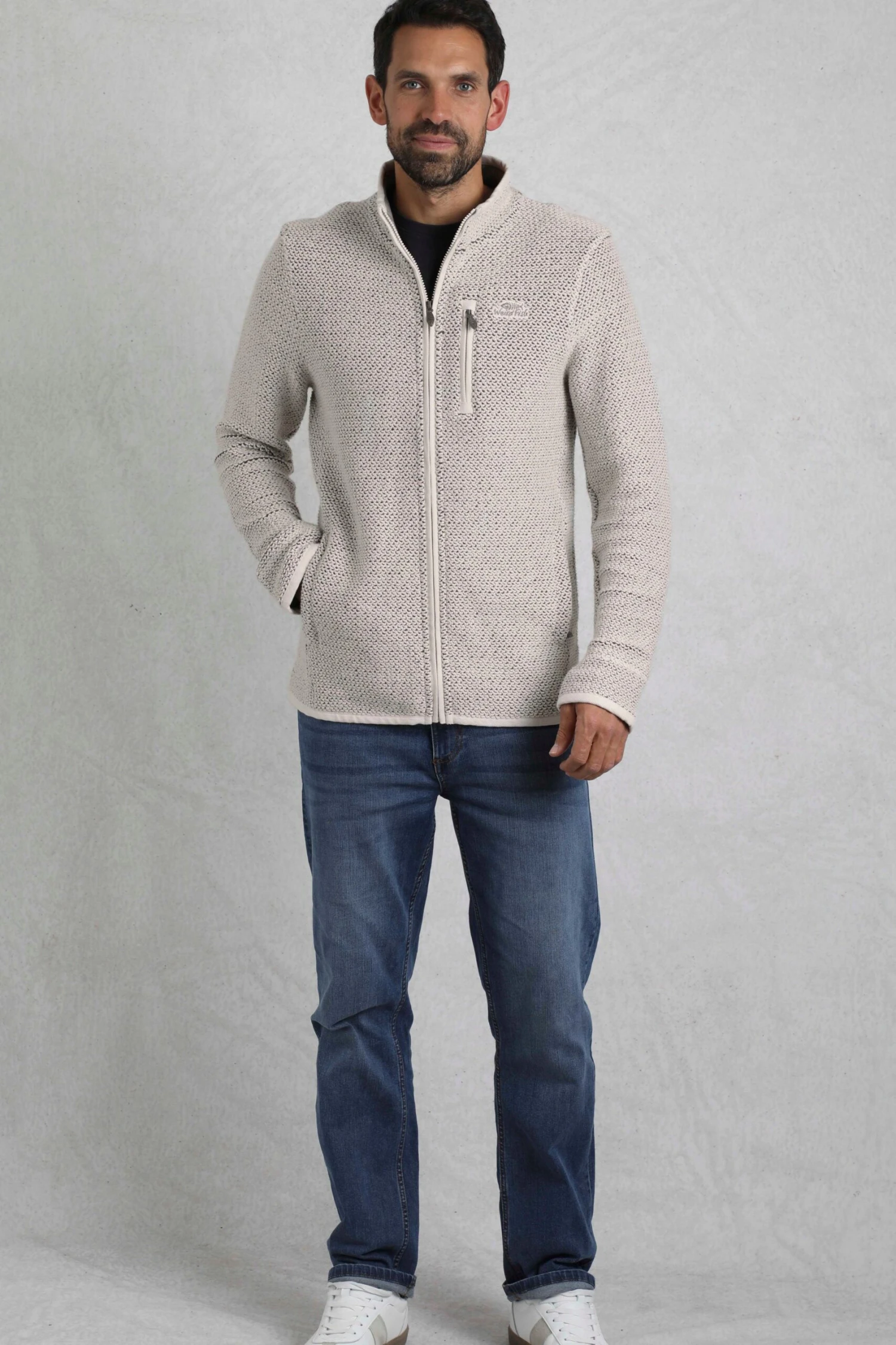 Transom Full Zip Macaroni Sweatshirt Ecru 4 Transom Full Zip Macaroni Sweatshirt Ecru - Image 2