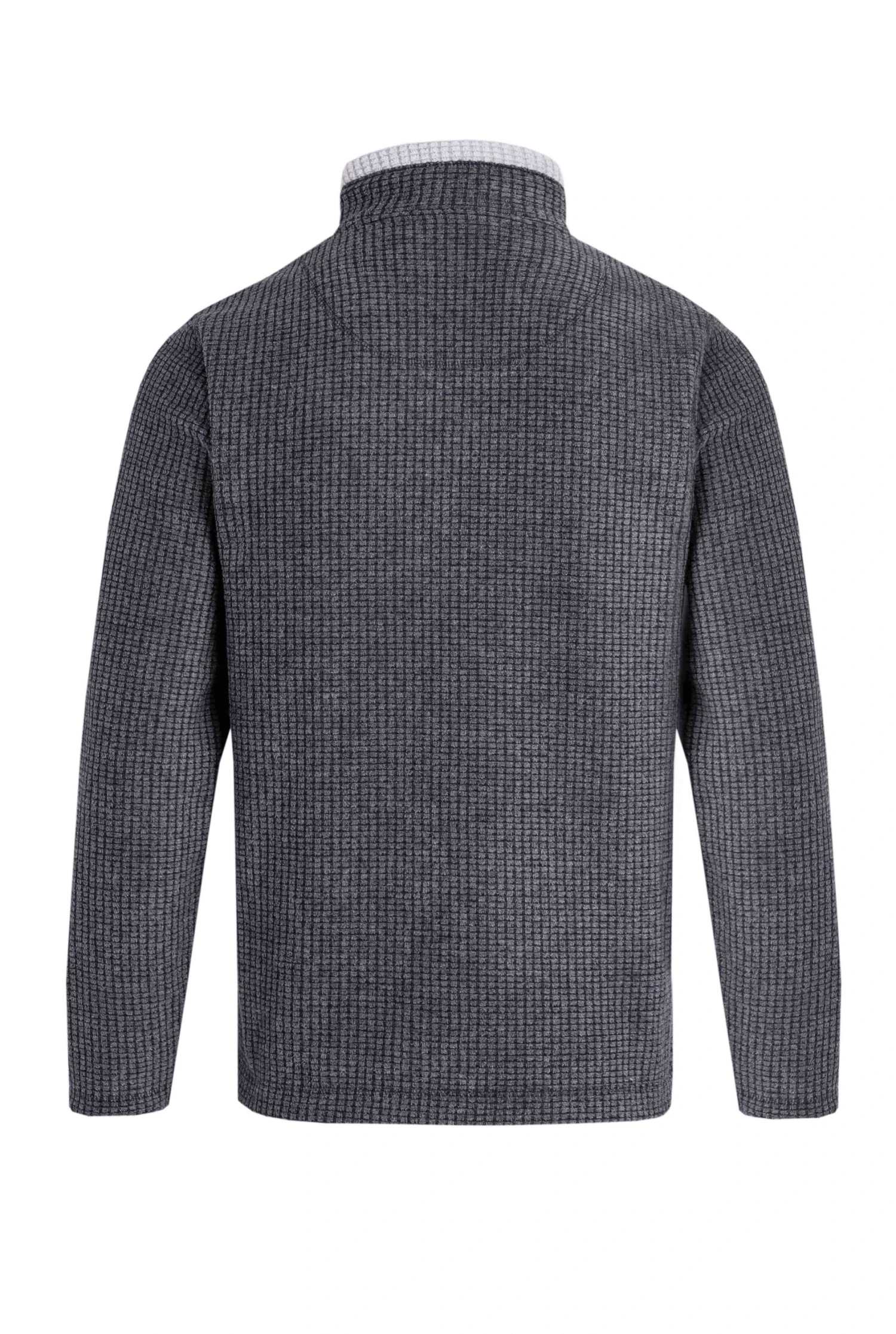 Newark 1/4 Zip Grid Fleece Washed Black 9 Newark 1/4 Zip Grid Fleece Washed Black - Image 7