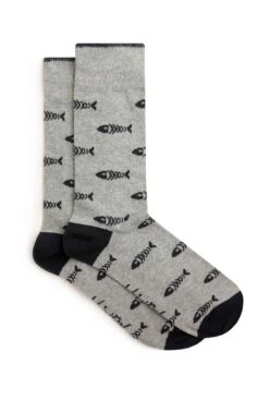 Ronan Branded Bones Socks 3 Pack Grey -Everyday Luxe 99688