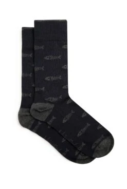 Ronan Branded Bones Socks 3 Pack Grey -Everyday Luxe 99690