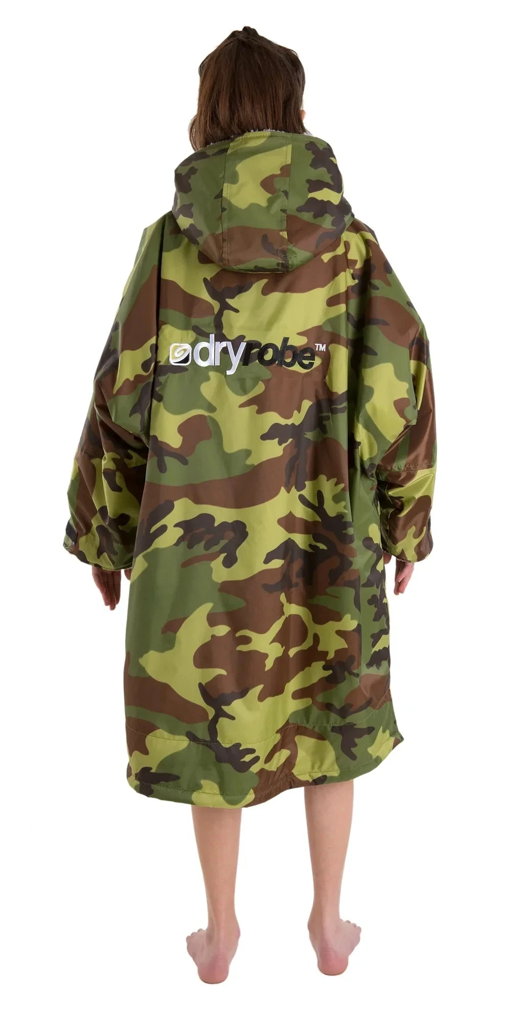 Dryrobe Advance Kids Long Sleeve Camouflage Grey - RECYCLED 4 Dryrobe Advance Kids Long Sleeve Camouflage Grey - RECYCLED - Image 2
