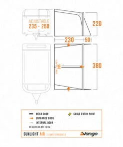Vango Sunlight Air ProShield - Awning / Canopy For Caravans & Motorhomes -Everyday Luxe SunlightAir ElementsProShieldFloorplan2 LowRes