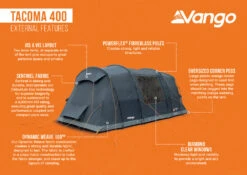 Vango Tacoma 400 Tent Package -Everyday Luxe Tacoma 400 Infographic LowRes