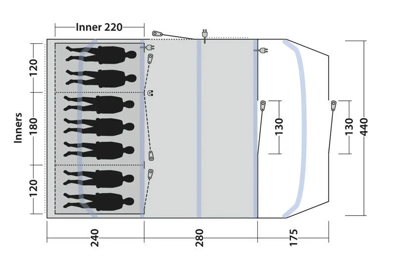 Outwell Tennessee 7 Air Tent 2025 7 Outwell Tennessee 7 Air Tent 2025 - Image 6