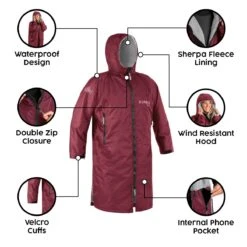 Osprey Unisex Changing Robe Maroon -Everyday Luxe feature image 3 1