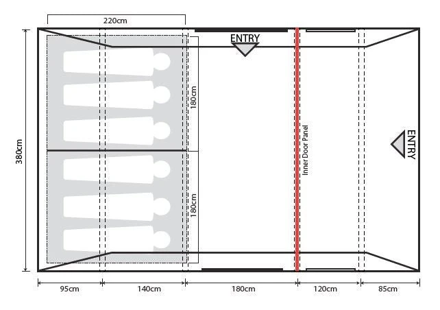 Outdoor Revolution Atom 600 Air Tent With Free Footprint 10 Outdoor Revolution Atom 600 Air Tent With Free Footprint - Image 8