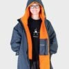 Dryrobe Advance Kids Long Sleeve Dark Grey / Orange -Everyday Luxe kids advance greyorange 3