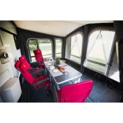 Vango Riviera Air Awning 390 Elements TC Package With Free Tall Annex Elements TC - Riviera, Caravan Awning Side Canopy And CP225 - Breathable Fitted Carpet - Riviera 390 -Everyday Luxe riviera air 390 elements tc 5